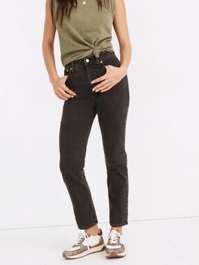 Madewell Black High-Rise Curvy Straight Jeans